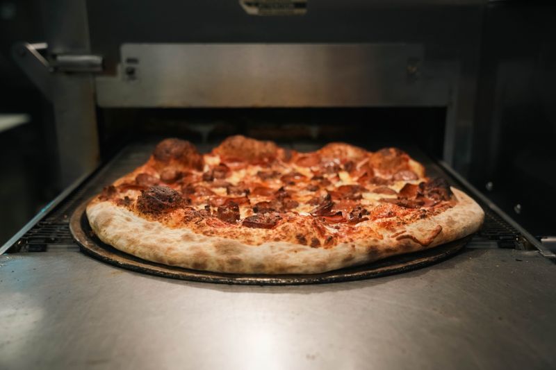 Vegetarian deep dish pizza